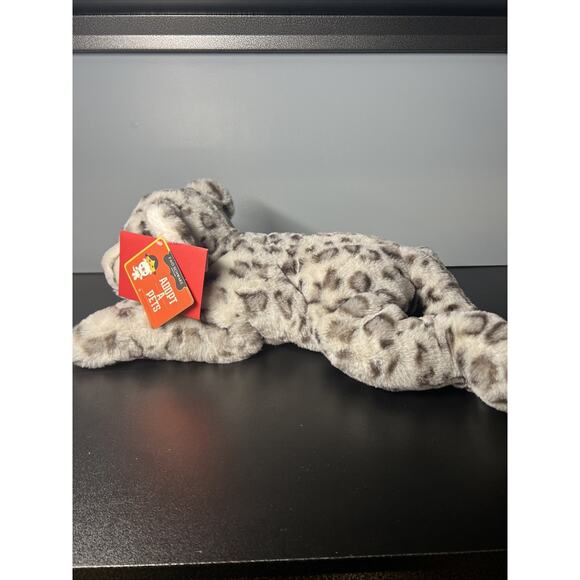 FAO Schwarz Snow Leopard Plush Pillow Flat 20” Stuffed Animal Toy NWT New - Picture 3 of 7
